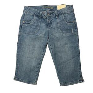 American Eagle Low Rise Skinny Light Wash Pedal Pusher Jean Shorts Size 6 #1721
